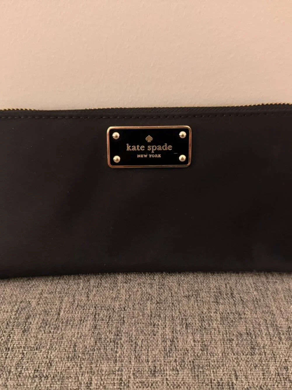Kate Spade Black Blake Avenue Neda with Gold Zipper Zip Around Large Wallet